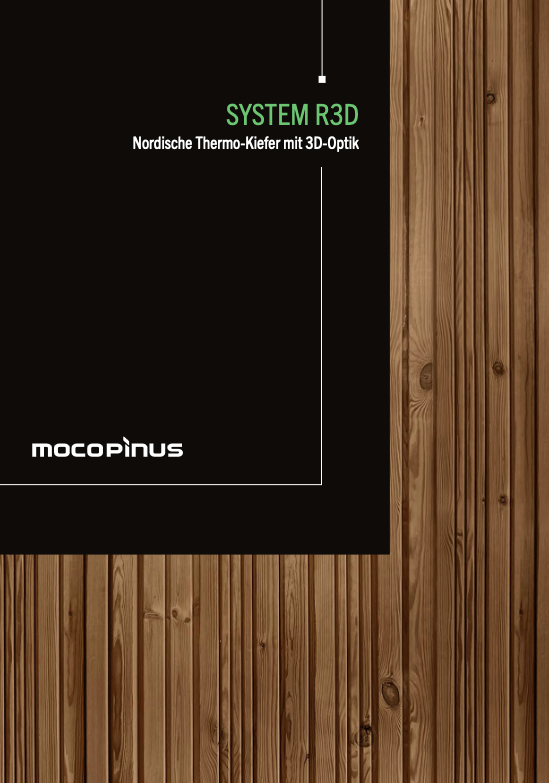 Titelbild Katalog Fassade Thermokiefer 3D von Mocopinus